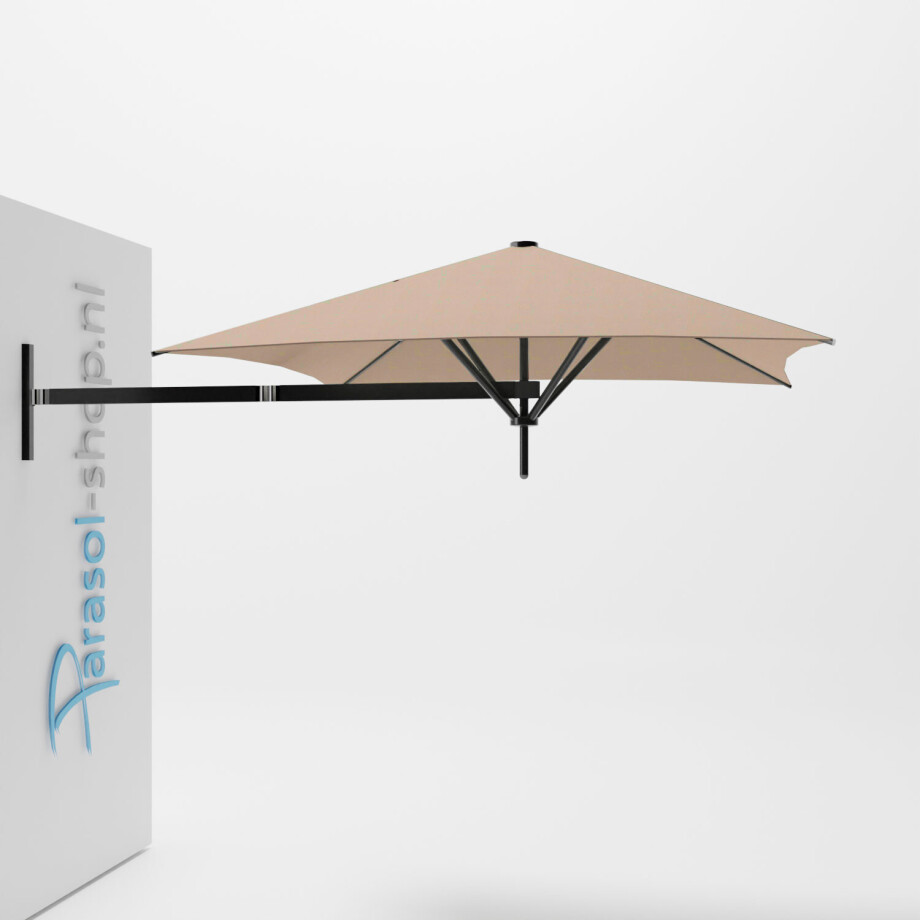 Paraflex muurparasol 200x200cm zwarte Neo arm   (Avena) afbeelding 