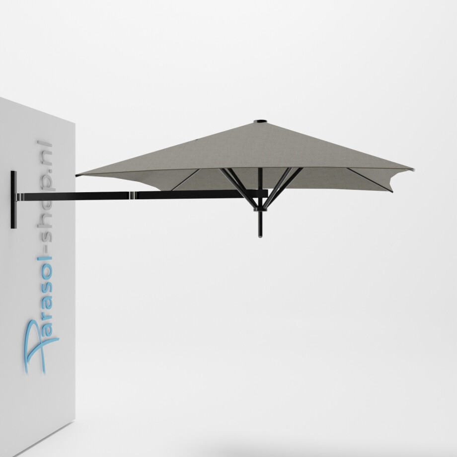 Paraflex muurparasol 200x200cm zwarte Neo arm   (Flanelle) afbeelding 