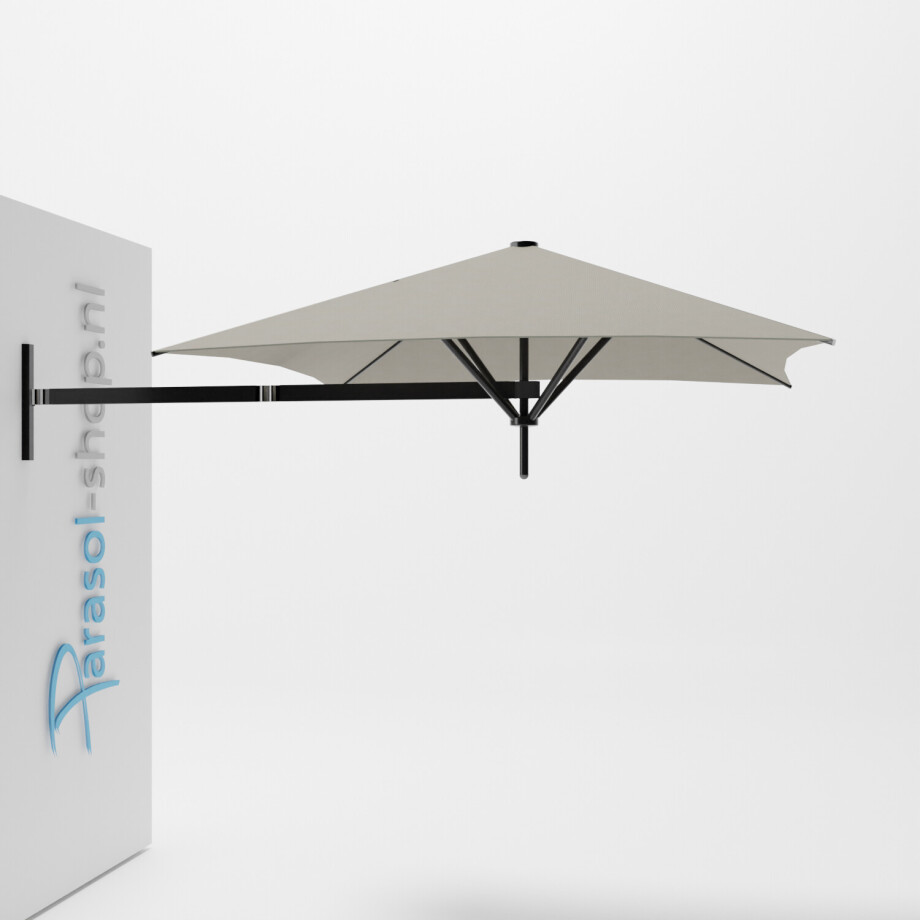 Paraflex muurparasol 200x200cm zwarte Neo arm (Grey) Paraflex muurparasol 200x200cm zwarte Neo arm (Grey) afbeelding