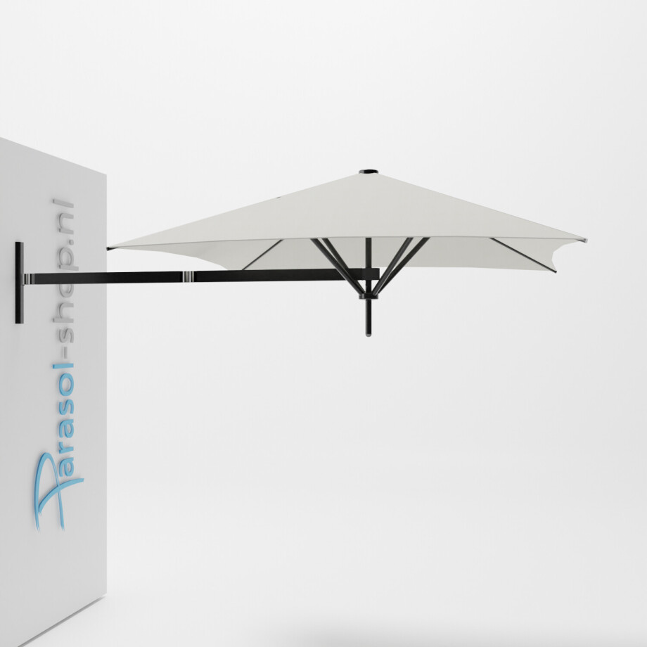 Paraflex muurparasol 200x200cm zwarte Neo arm   (Natural) afbeelding 