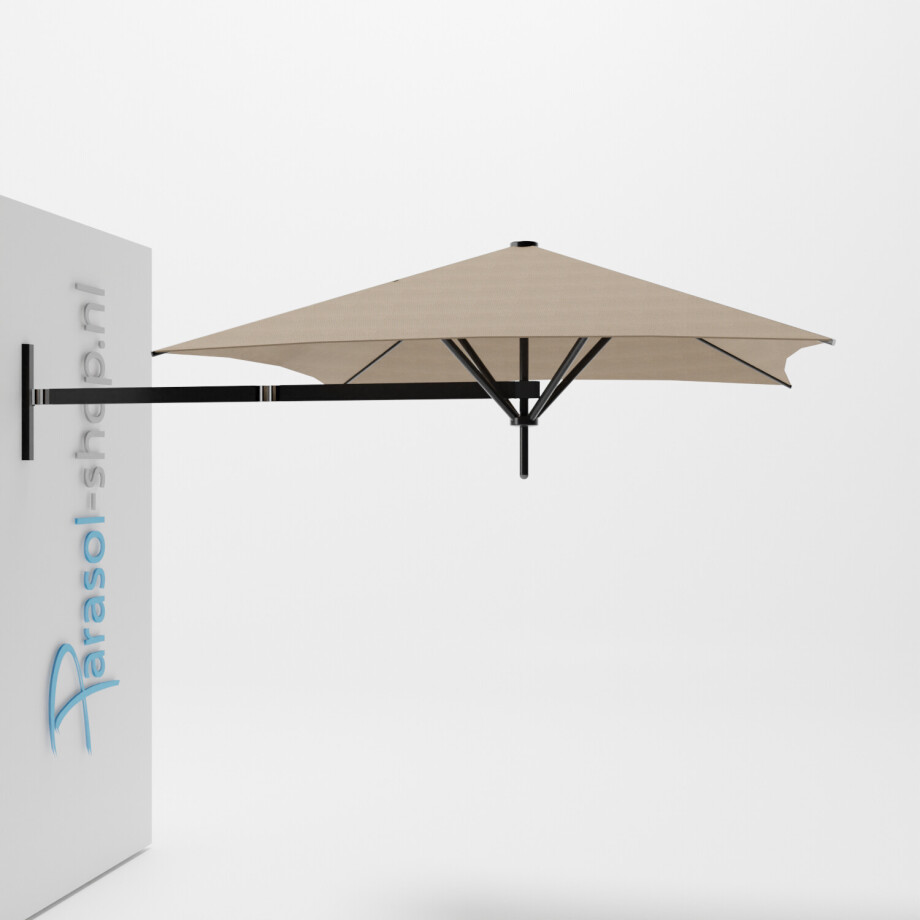 Paraflex muurparasol 200x200cm zwarte Neo arm   (Sand) afbeelding 