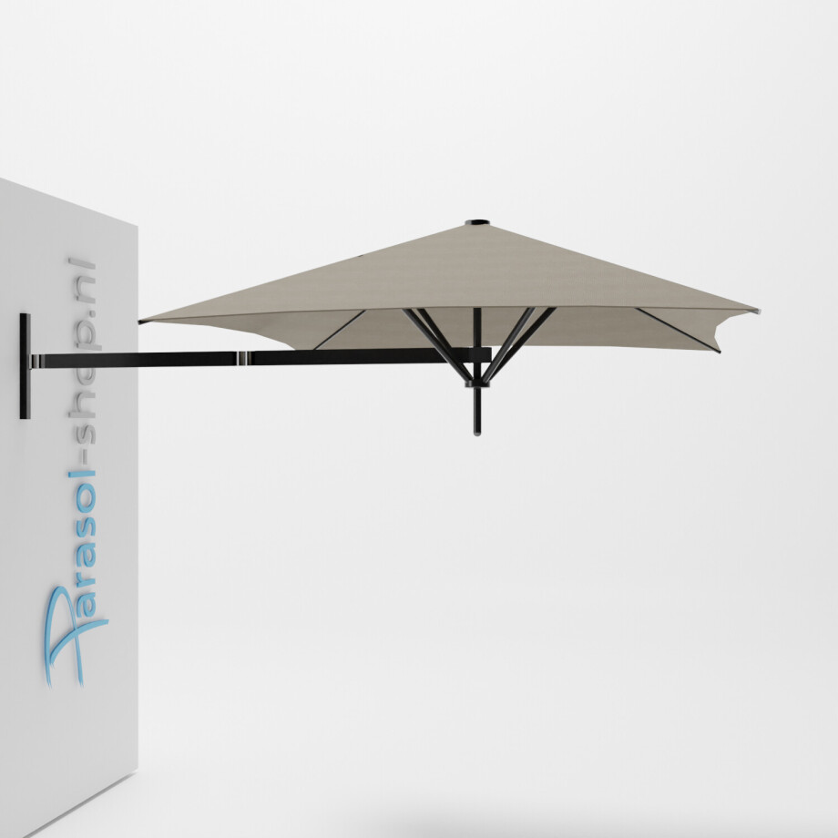 Paraflex muurparasol 200x200cm zwarte Neo arm   (Taupe) afbeelding 