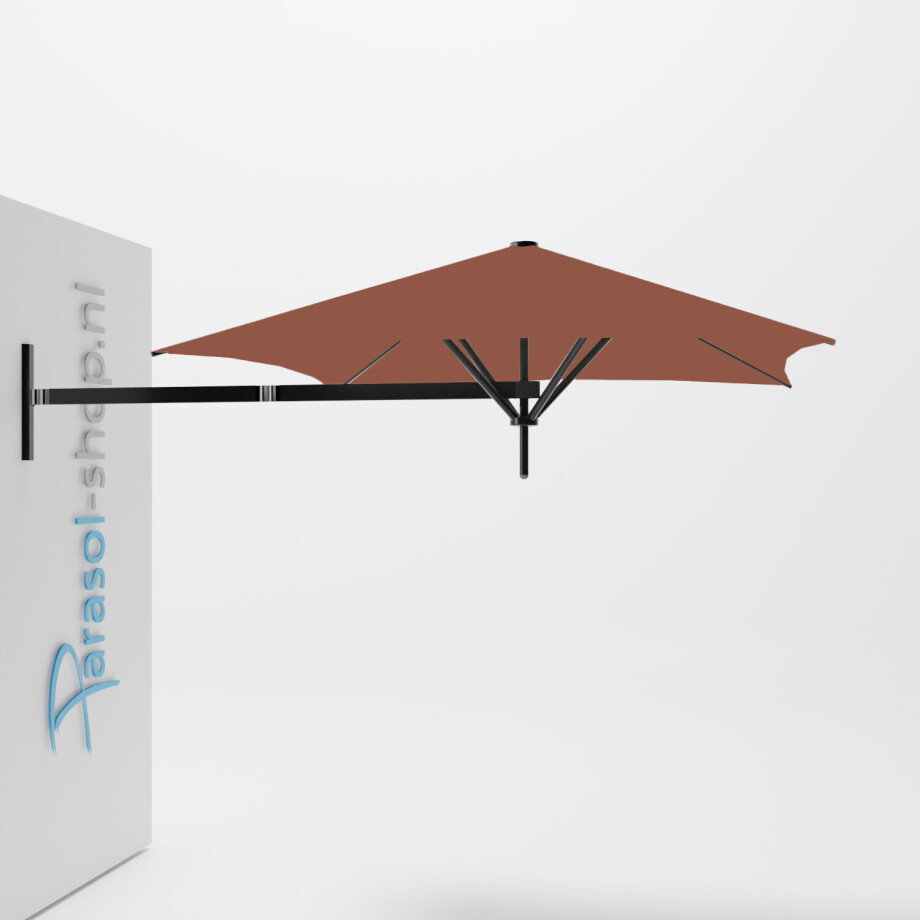 Paraflex muurparasol 200x200cm zwarte Neo arm   (Terra) afbeelding 