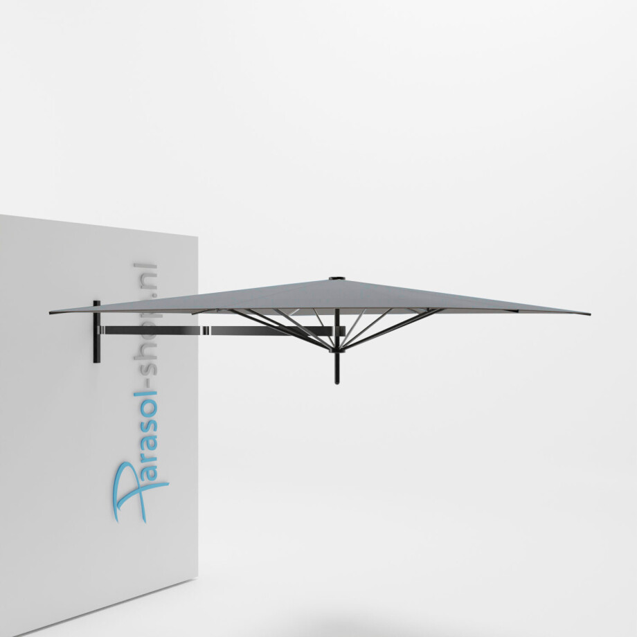 Paraflex muurparasol 230x230cm zwarte Neo arm   (Acqua) afbeelding 