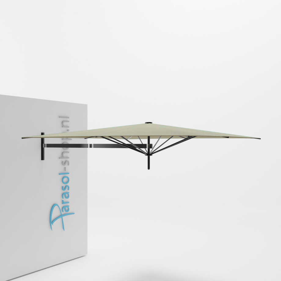 Paraflex muurparasol 230x230cm zwarte Neo arm   (Apio) afbeelding 