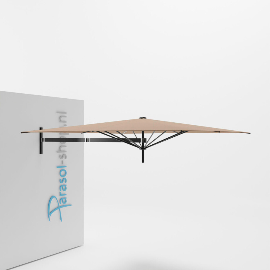 Paraflex muurparasol 230x230cm zwarte Neo arm   (Avena) afbeelding 