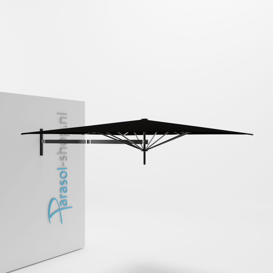 Paraflex muurparasol 230x230cm zwarte Neo arm   (Black) afbeelding 