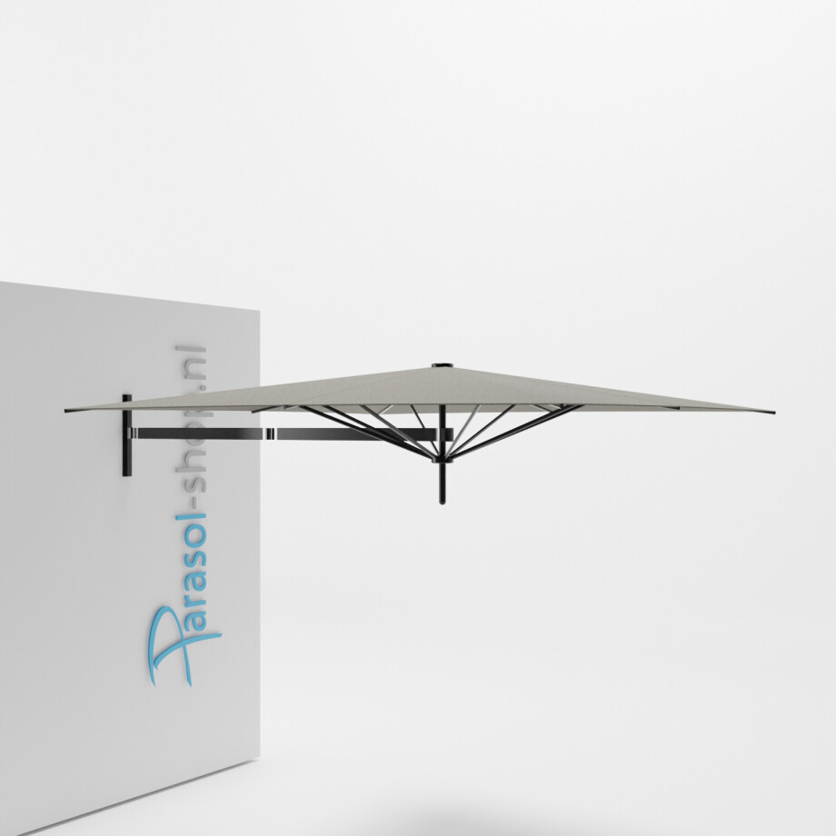 Paraflex muurparasol 230x230cm zwarte Neo arm (Grey) Paraflex muurparasol 230x230cm zwarte Neo arm (Grey) afbeelding