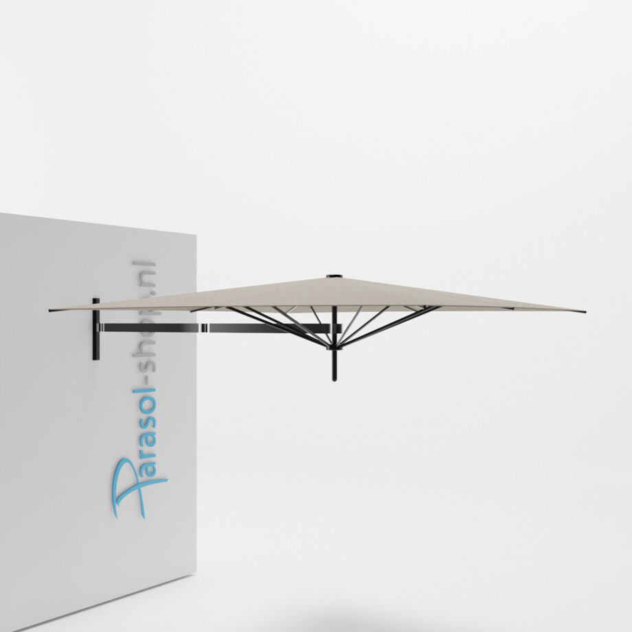 Paraflex muurparasol 230x230cm zwarte Neo arm (Taupe) Paraflex muurparasol 230x230cm zwarte Neo arm (Taupe) afbeelding