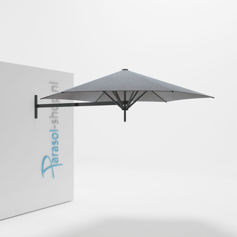 Paraflex muurparasol 270cm zwarte Neo arm   (Acqua) afbeelding 