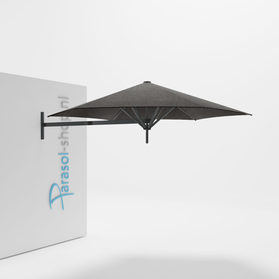 Paraflex muurparasol 270cm zwarte Neo arm   (Flanelle) afbeelding 