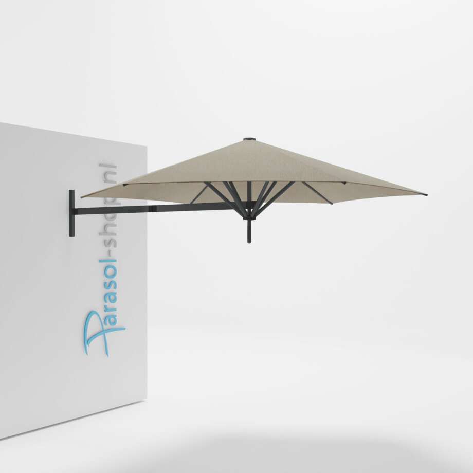 Paraflex muurparasol 270cm zwarte Neo arm   (Grey) afbeelding 
