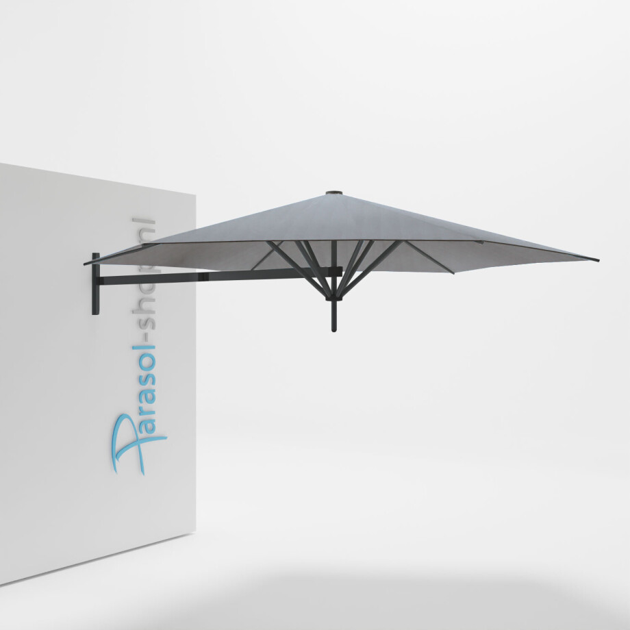 Paraflex muurparasol 300cm zwarte Neo arm   (Acqua) afbeelding 