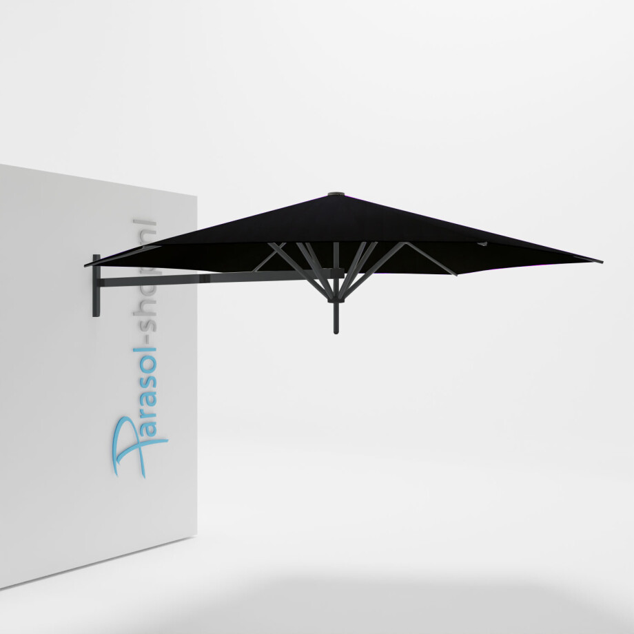 Paraflex muurparasol 300cm zwarte Neo arm   (Black) afbeelding 