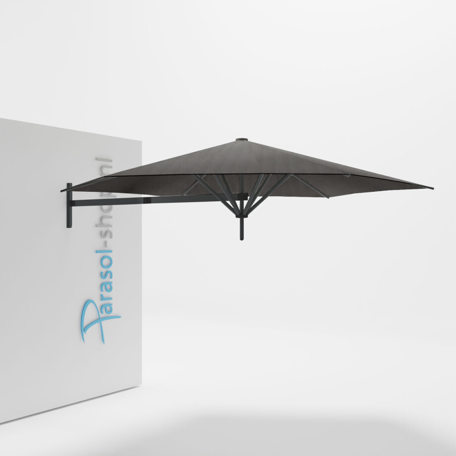 Paraflex muurparasol 300cm zwarte Neo arm   (Flanelle) afbeelding 