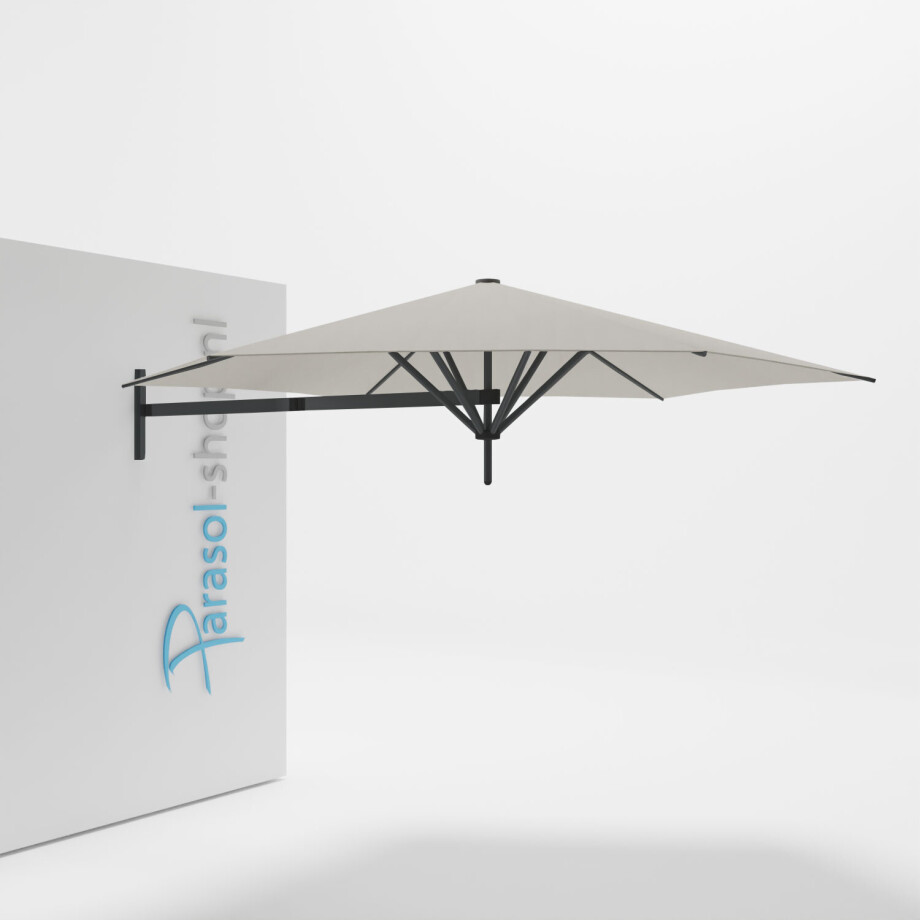 Paraflex muurparasol 300cm zwarte Neo arm   (Natural) afbeelding 