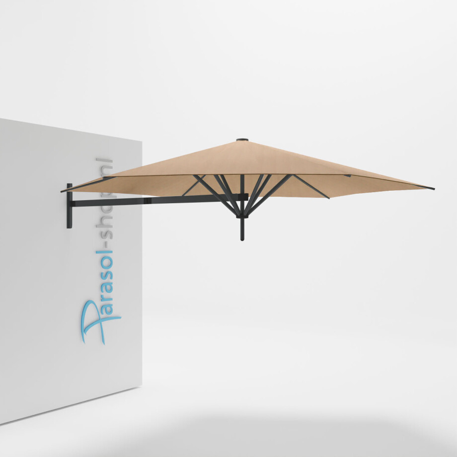 Paraflex muurparasol 300cm zwarte Neo arm   (Sand) afbeelding 