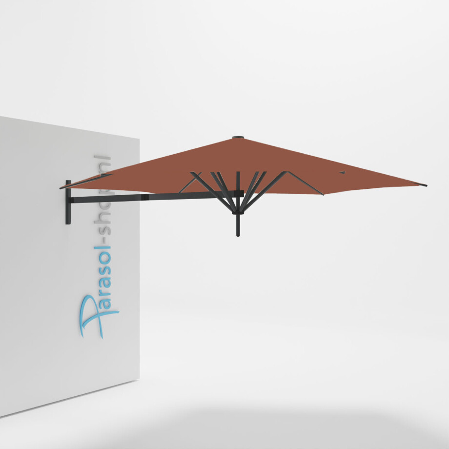 Paraflex muurparasol 300cm zwarte Neo arm   (Terra) afbeelding 