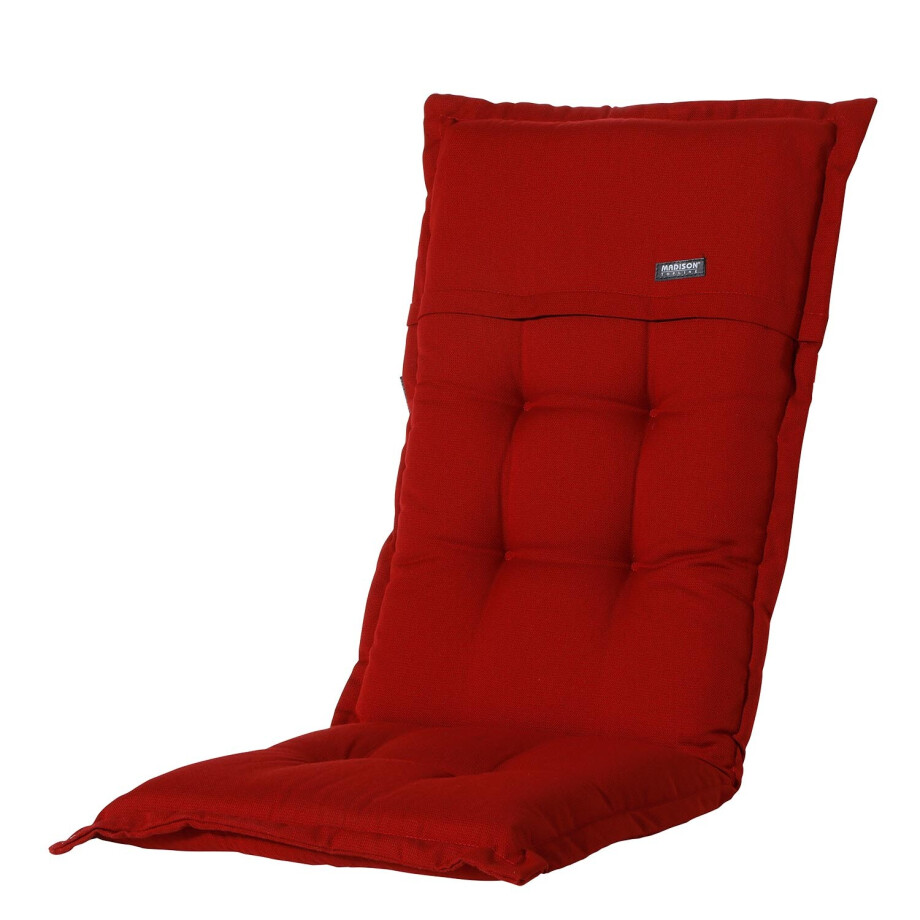 Tuinkussen hoge rug   Rib red afbeelding 