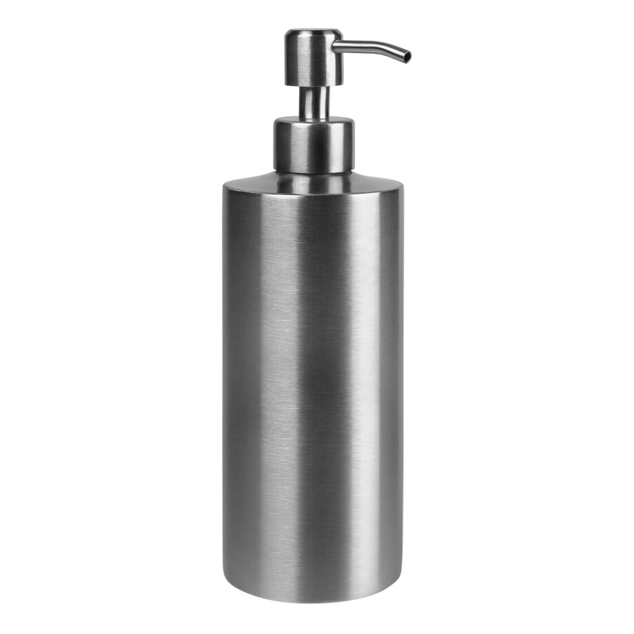 QUVIO Zeepdispenser - 550 ml - RVS - 7 x 7 x 21 cm afbeelding 1