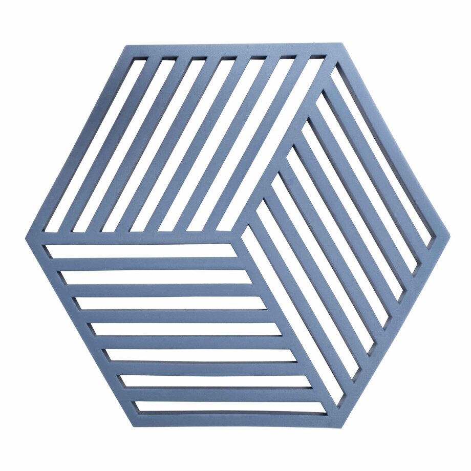 Krumble Pannenonderzetter - Hexagon - 16 x 14 cm - Blauw afbeelding 1