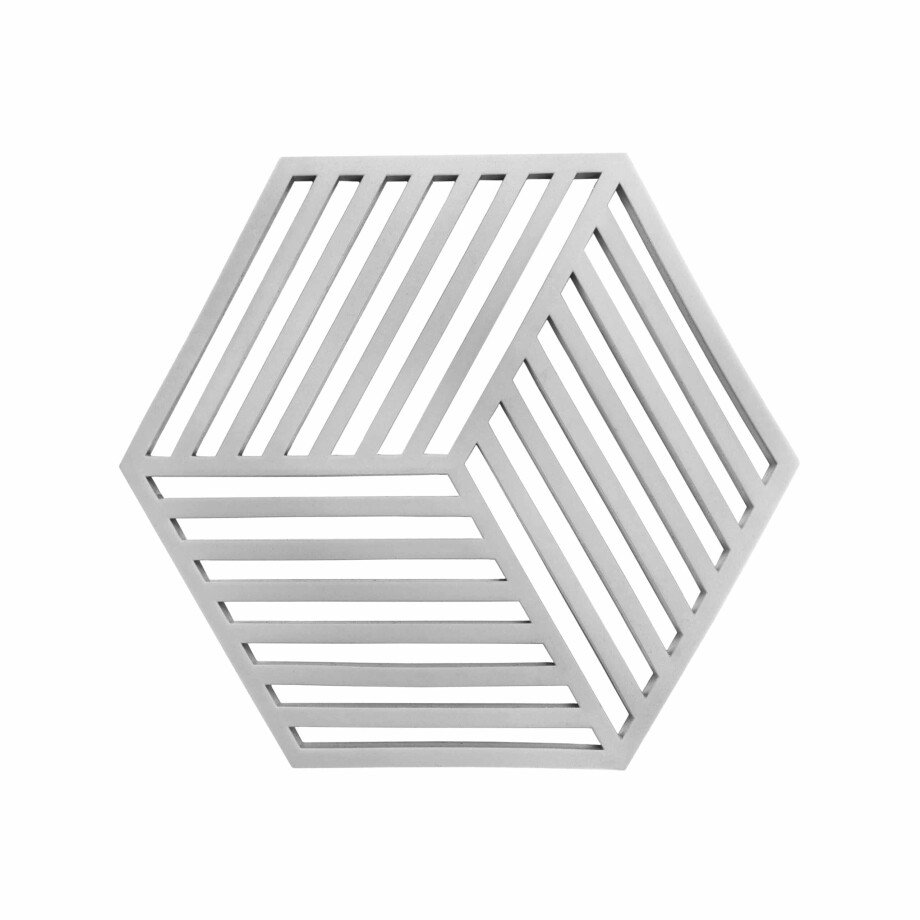 Krumble Pannenonderzetter - Hexagon - 16 x 14 cm - Grijs afbeelding 1