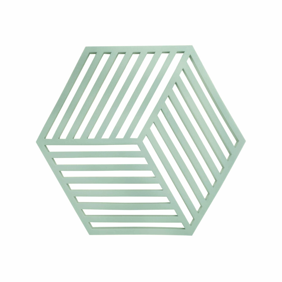 Krumble Pannenonderzetter - Hexagon - 16 x 14 cm - Groen afbeelding 1
