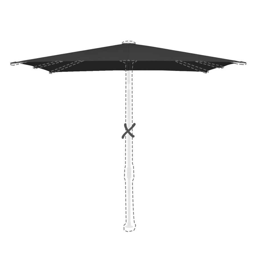 Stokparasoldoek Glatz Smart 240x240cm vierkant (Stofklasse 4) Stokparasoldoek Glatz Smart 240x240cm vierkant (Stofklasse 4) afbeelding