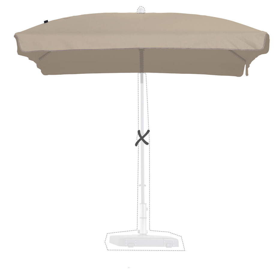 Stokparasoldoek Madison Patmos 210x140cm rechthoek (ecru) Stokparasoldoek Madison Patmos 210x140cm rechthoek (ecru) afbeelding