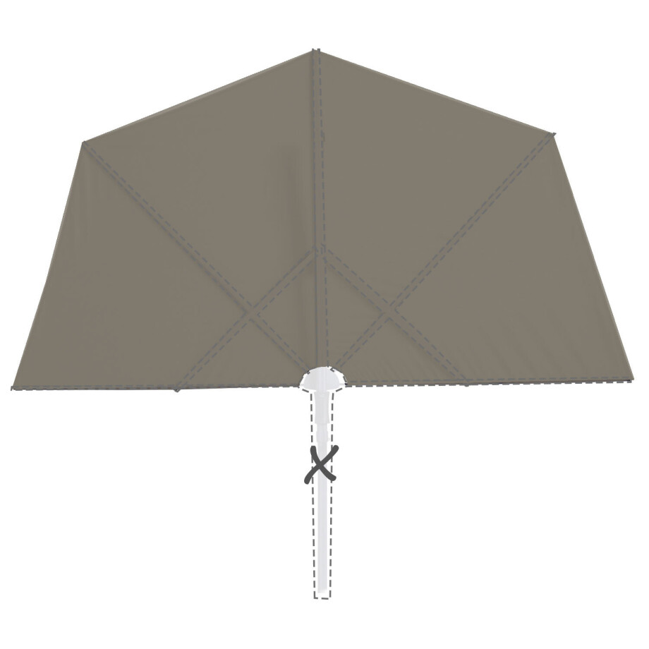 Zweefparasoldoek Madison Sunwave   270cm rond (taupe) afbeelding 