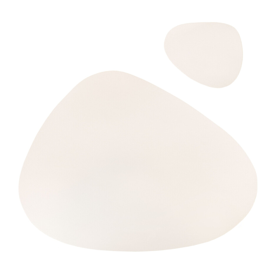 Krumble Placemat en onderzetter set - PU Leer - Wit afbeelding 1