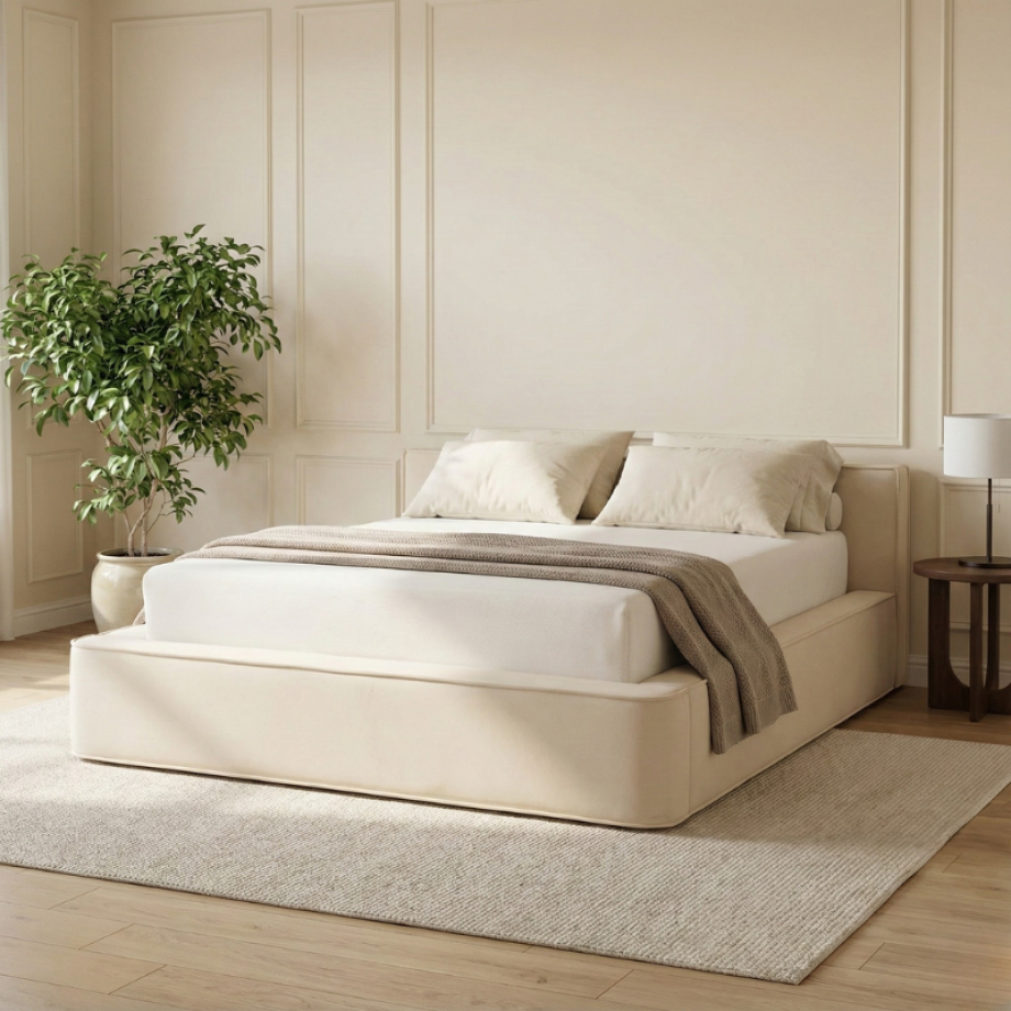 Boxspring Met Opbergruimte Amour Tranquility - Velvet - Crème - Dekbed-Discounter.nl Boxspring Met Opbergruimte Amour Tranquility - Velvet - Crème - Dekbed-Discounter.nl afbeelding 1