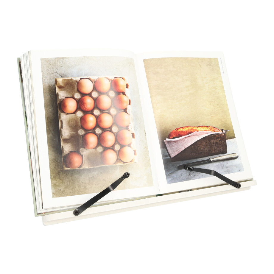 QUVIO Kookboekstandaard / Boekenstandaard - Hout - Wit QUVIO Kookboekstandaard / Boekenstandaard - Hout - Wit afbeelding 1