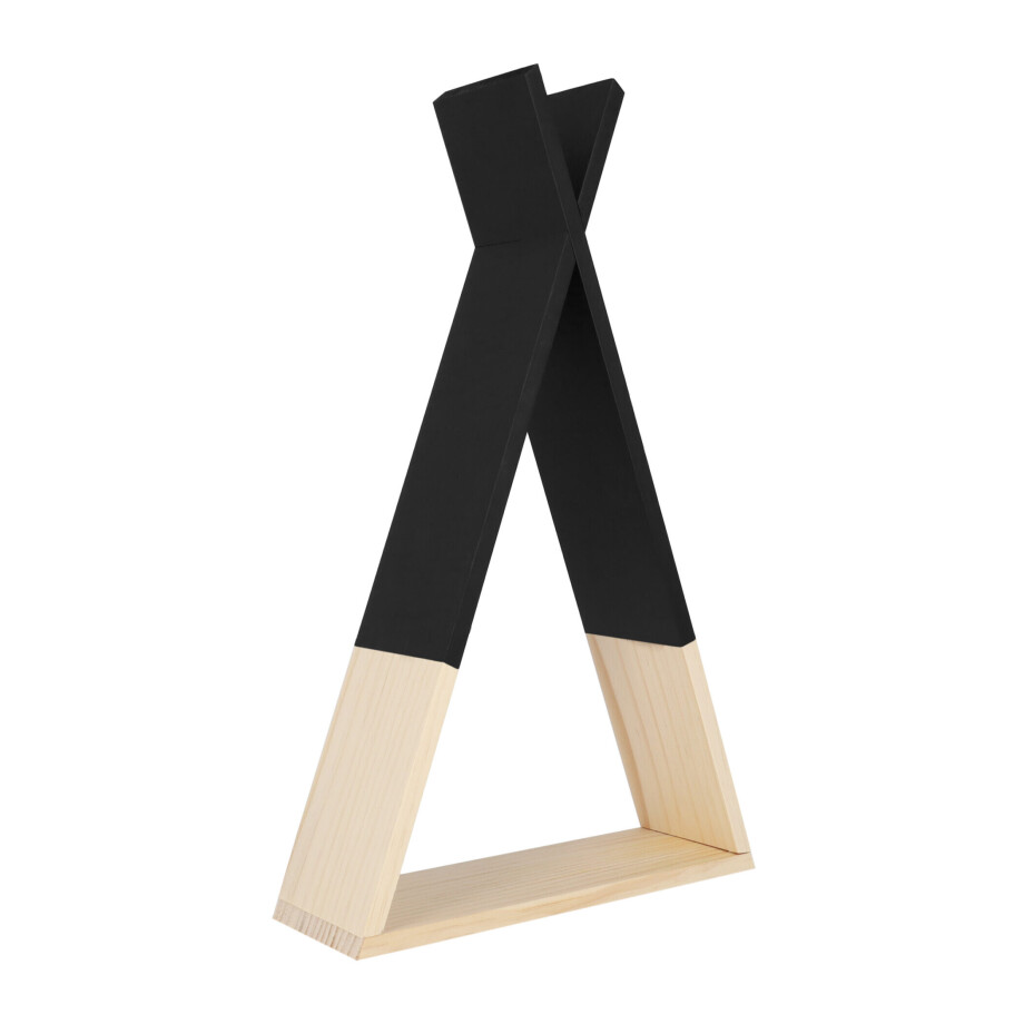 QUVIO Decoratieve Wandplank - Driehoek - Zwart afbeelding 1