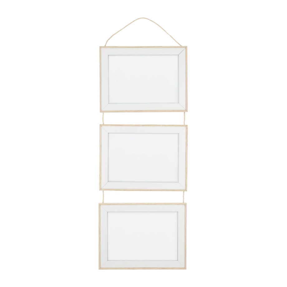 QUVIO Fotolijst voor 3 foto's - Hout - 1,5 x 20,5 x 60 cm QUVIO Fotolijst voor 3 foto's - Hout - 1,5 x 20,5 x 60 cm afbeelding 1