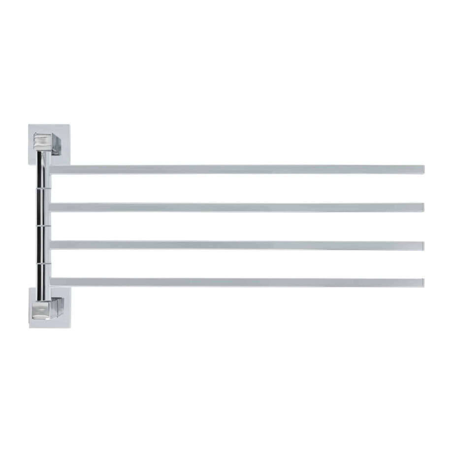 QUVIO Handdoekenrek - met 4 armen - RVS - Zilver afbeelding 1
