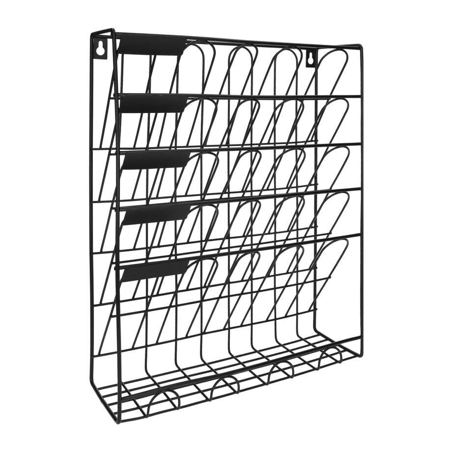 QUVIO Tijdschriftenrek - Wandmontage - Zwart QUVIO Tijdschriftenrek - Wandmontage - Zwart afbeelding 1