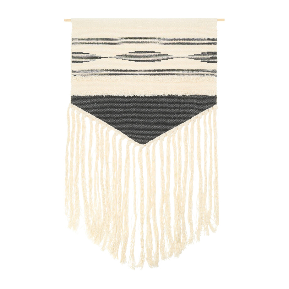 QUVIO Wandkleed - Macrame - Grijs en wit QUVIO Wandkleed - Macrame - Grijs en wit afbeelding 1