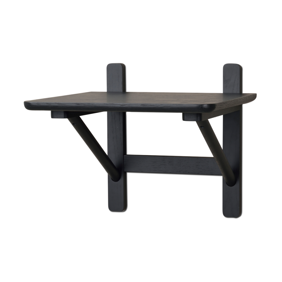 Camrose houten nachtkastje zwart afbeelding 1