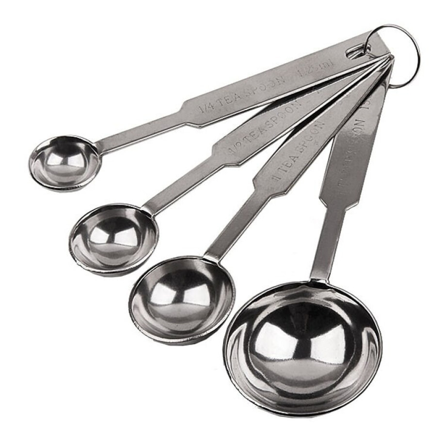 Krumble Maatlepels - set van 4 - RVS afbeelding 1
