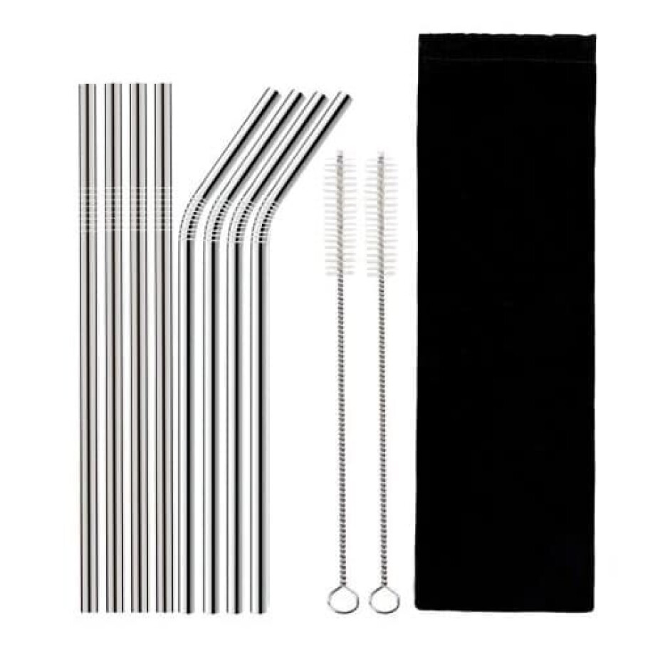 Krumble RVS rietjes - set van 8 stuks - Vaatwasserbestendig afbeelding 1