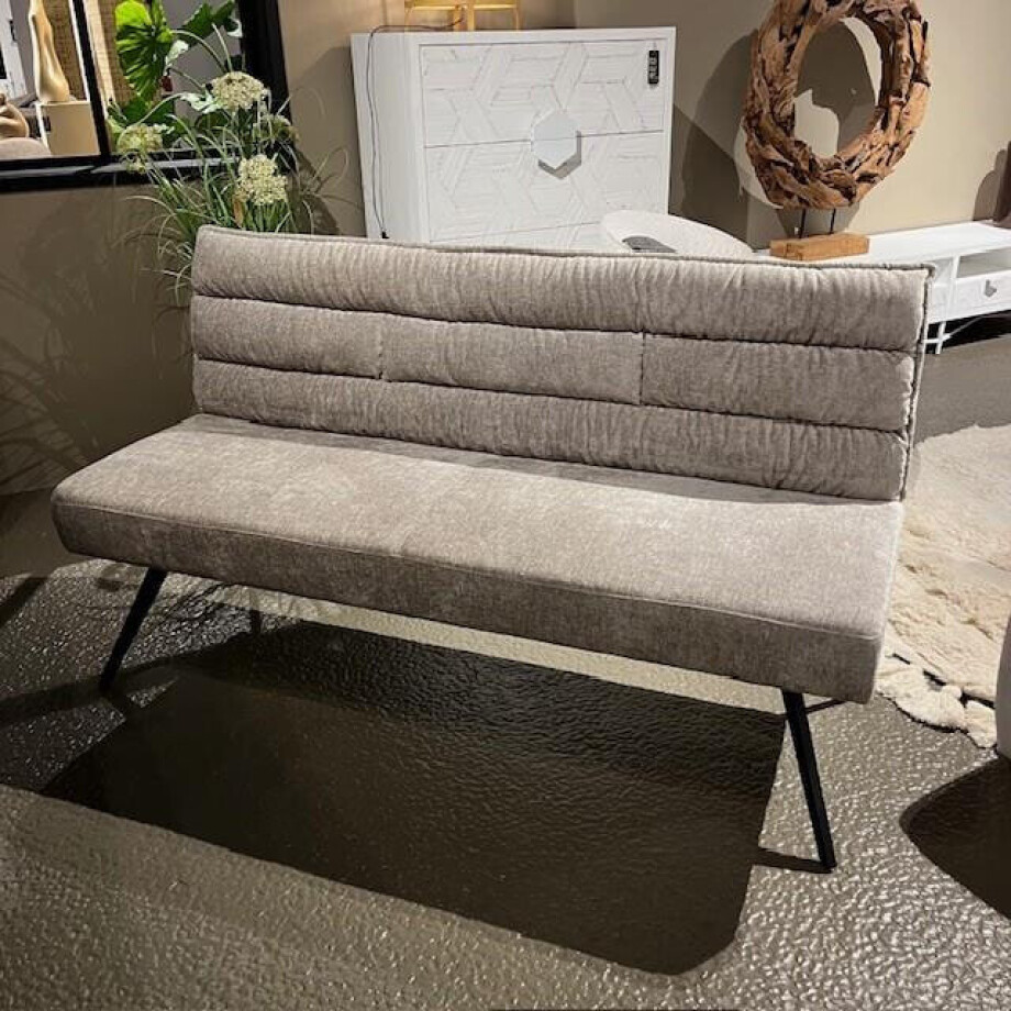 Tower Living Eetkamerbank 'Rosora' Chenille, 180cm, kleur Beige afbeelding 