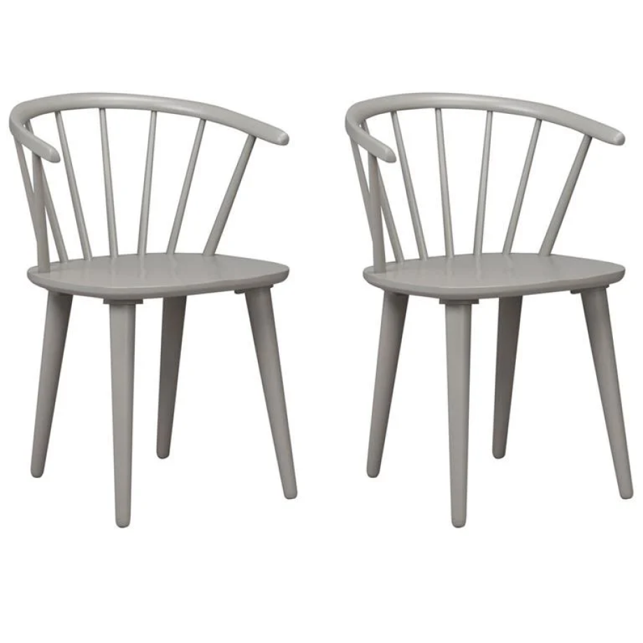 Carmen houten spijlenstoel grijs - set van 2 Carmen houten spijlenstoel grijs - set van 2 afbeelding 1