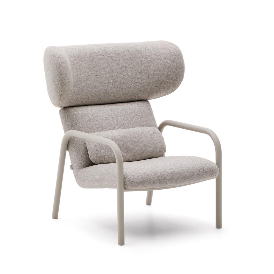 Kave Home Fauteuil 'Inari' Structuurstof, kleur Beige afbeelding 1