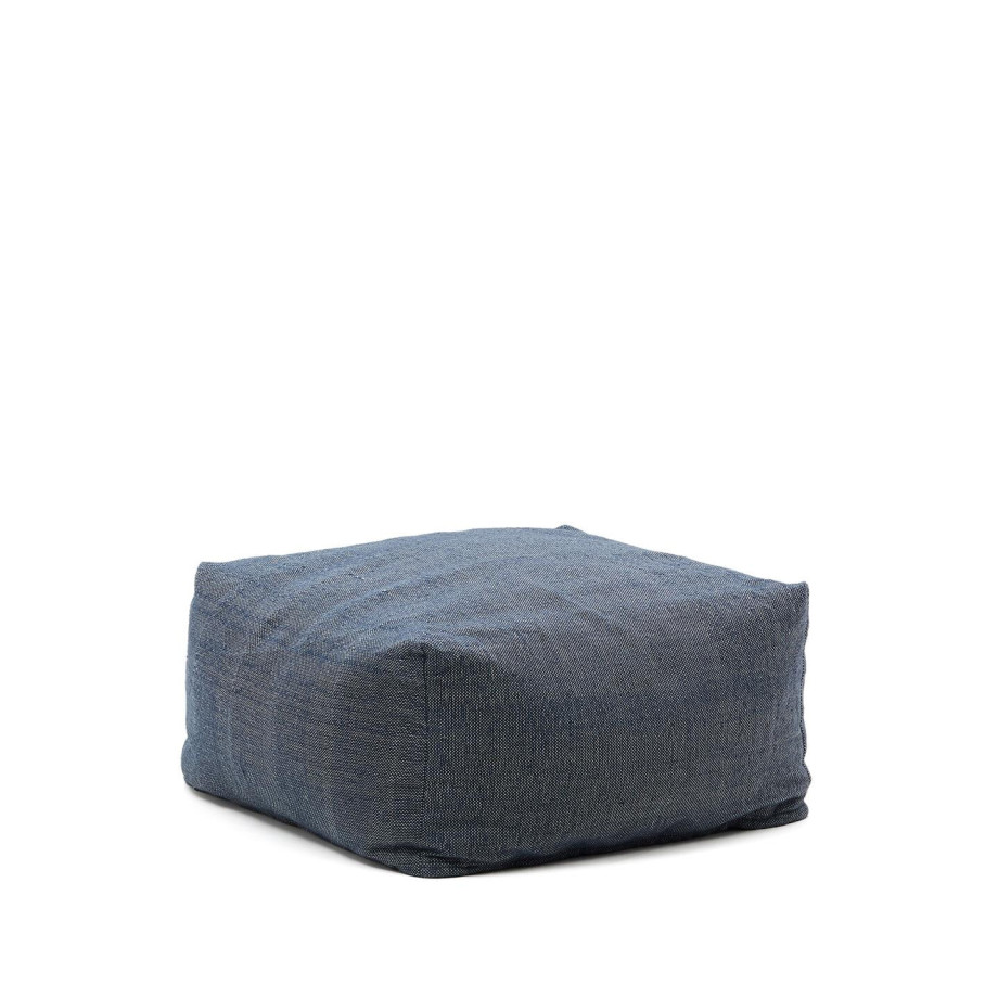 Kave Home Poef 'Vedell' PET, kleur Blauw afbeelding 1