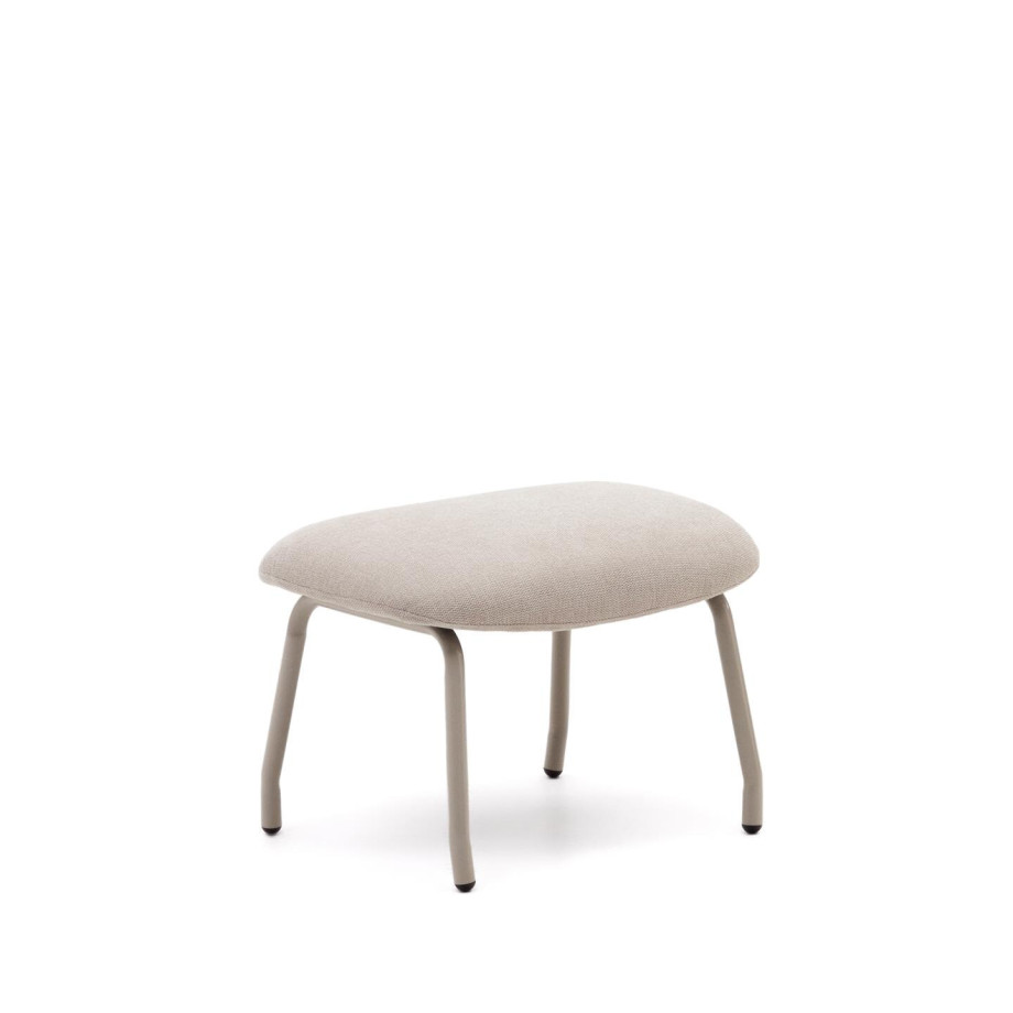 Kave Home Hocker 'Belina' Chenille, kleur Beige afbeelding 1