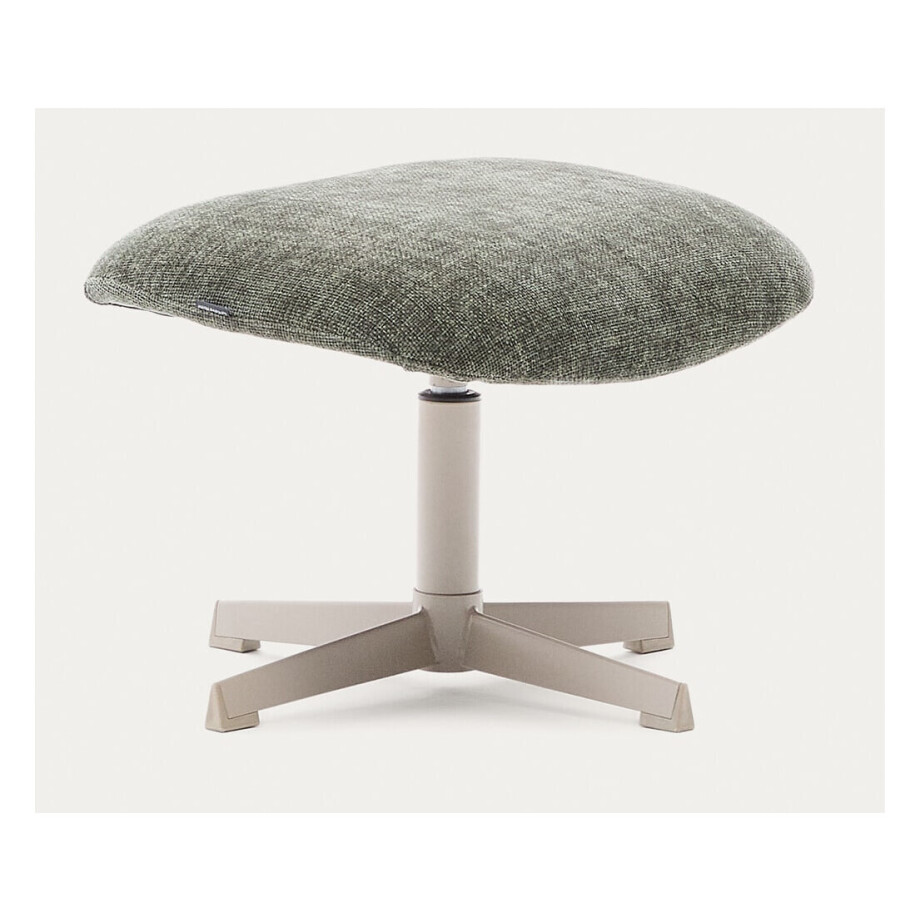 Kave Home Draaibare Hocker 'Teryl' Chenille, kleur Donkergroen afbeelding 1