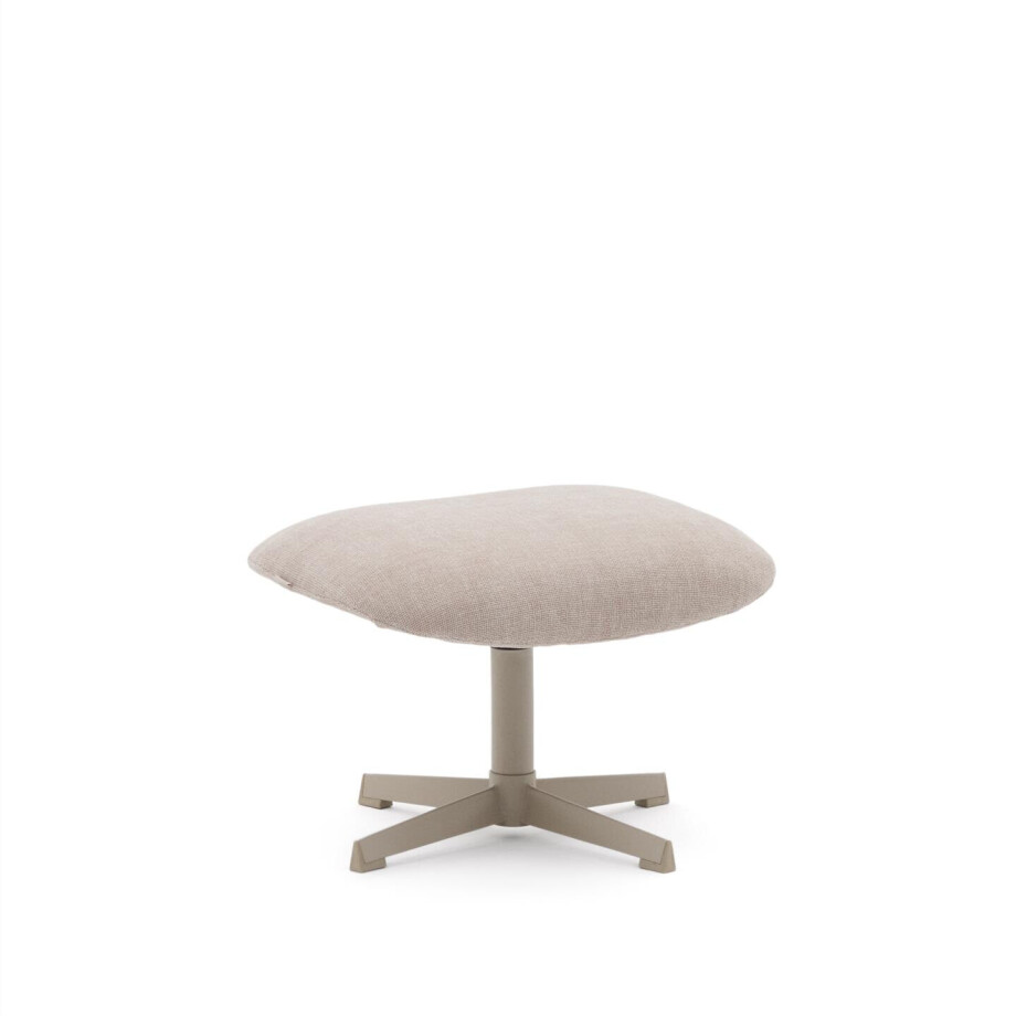 Kave Home Hocker 'Jaspe' Structuurstof, kleur Beige afbeelding 1