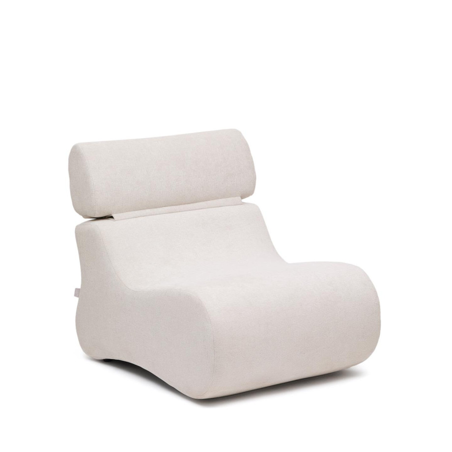 Kave Home Fauteuil 'Club' Chenille, kleur Naturel afbeelding 1