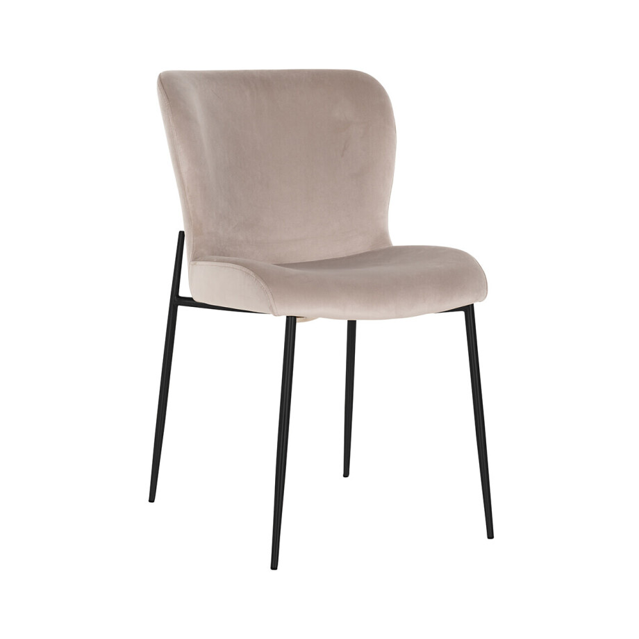 Richmond Eetkamerstoel 'Darby' Velvet, kleur Khaki afbeelding 1